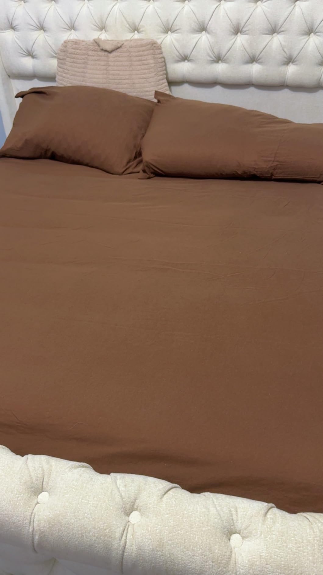 100% Linen Duvet Cover, Soft 3pcs Bedding Set with Zipper Closure, Natural Texture, Breathable for Hot Sleeper, Comforter Not Included(White, Queen 90 x 90) customer photo 1