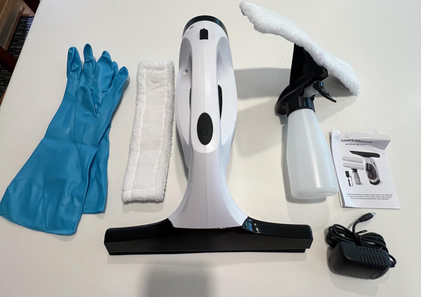 Window Vacuum Squeegee Cordless, Window Vacuum Cleaner with 2000Pa Streak-Free Suction, 30–40