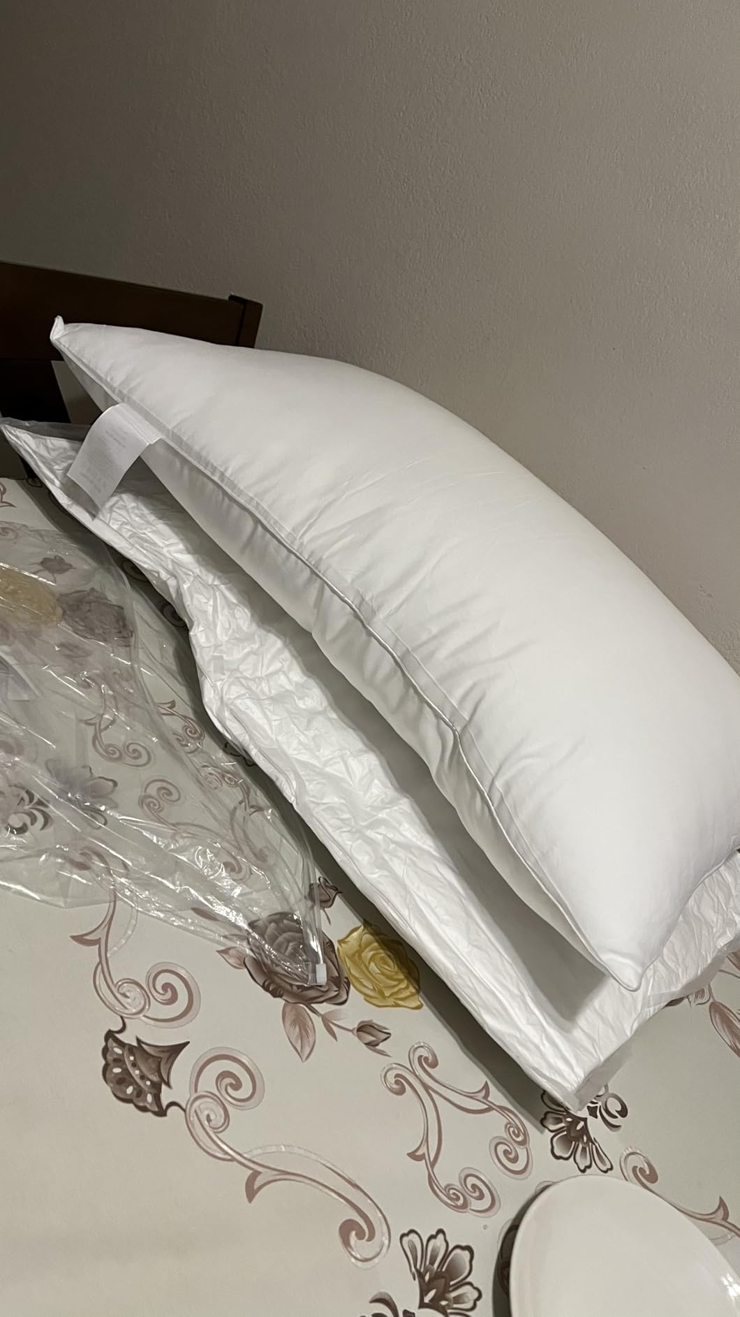 Canadian Goose Down Pillows Queen Size 80% Goose Down and 20% Goose Feathers, 1650+ Fill Power White Down Pillow with 800 Thread Count Cotton Shell, Ultra Comfort Bed Pillows (White 20