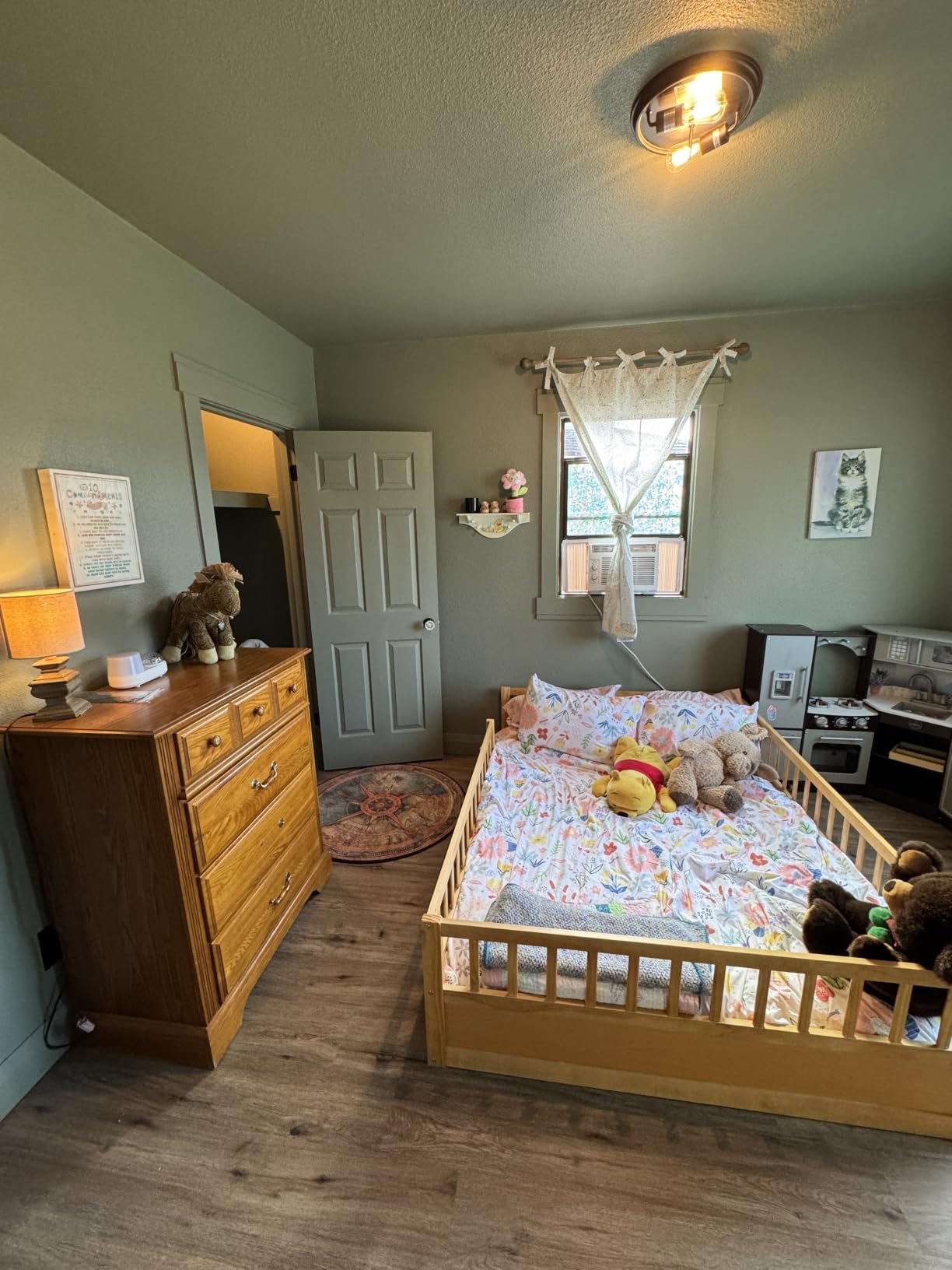 PVWIIK Full Size Montessori Floor Bed Frame, Natural | Montessori Floor Bed/Near Ground Safety Design, No Box Spring Needed customer photo 1
