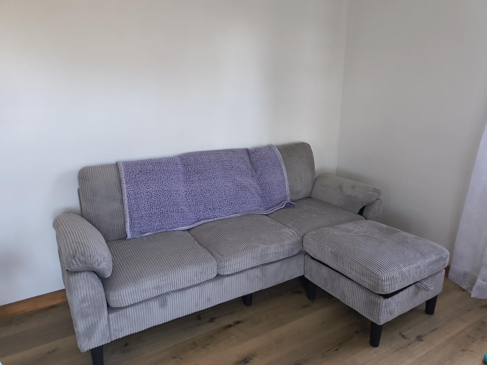 Vongrasig Convertible Sectional Sofa Couch, 3 Seat L Shaped Sofa with Removable Pillows customer photo 2