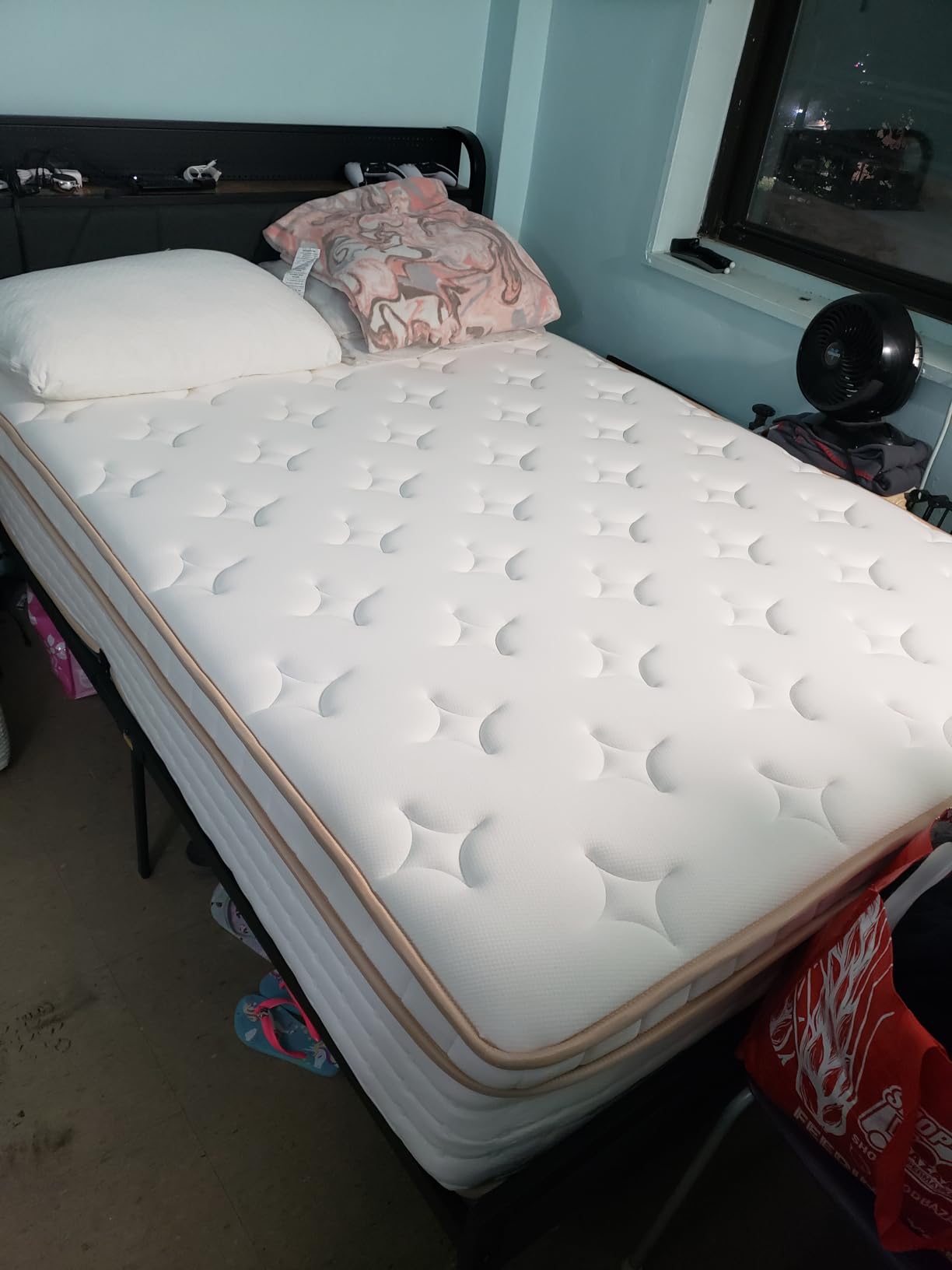 BedStory Queen Size Mattress 12 Inch, Breathable Hybrid Mattress in a Box | Medium Firm, Orthopedic Lumbar Support, Low Motion Transfer with Pocketed Springs, Fiberglass-Free Colchones, CertiPUR-US customer photo 1