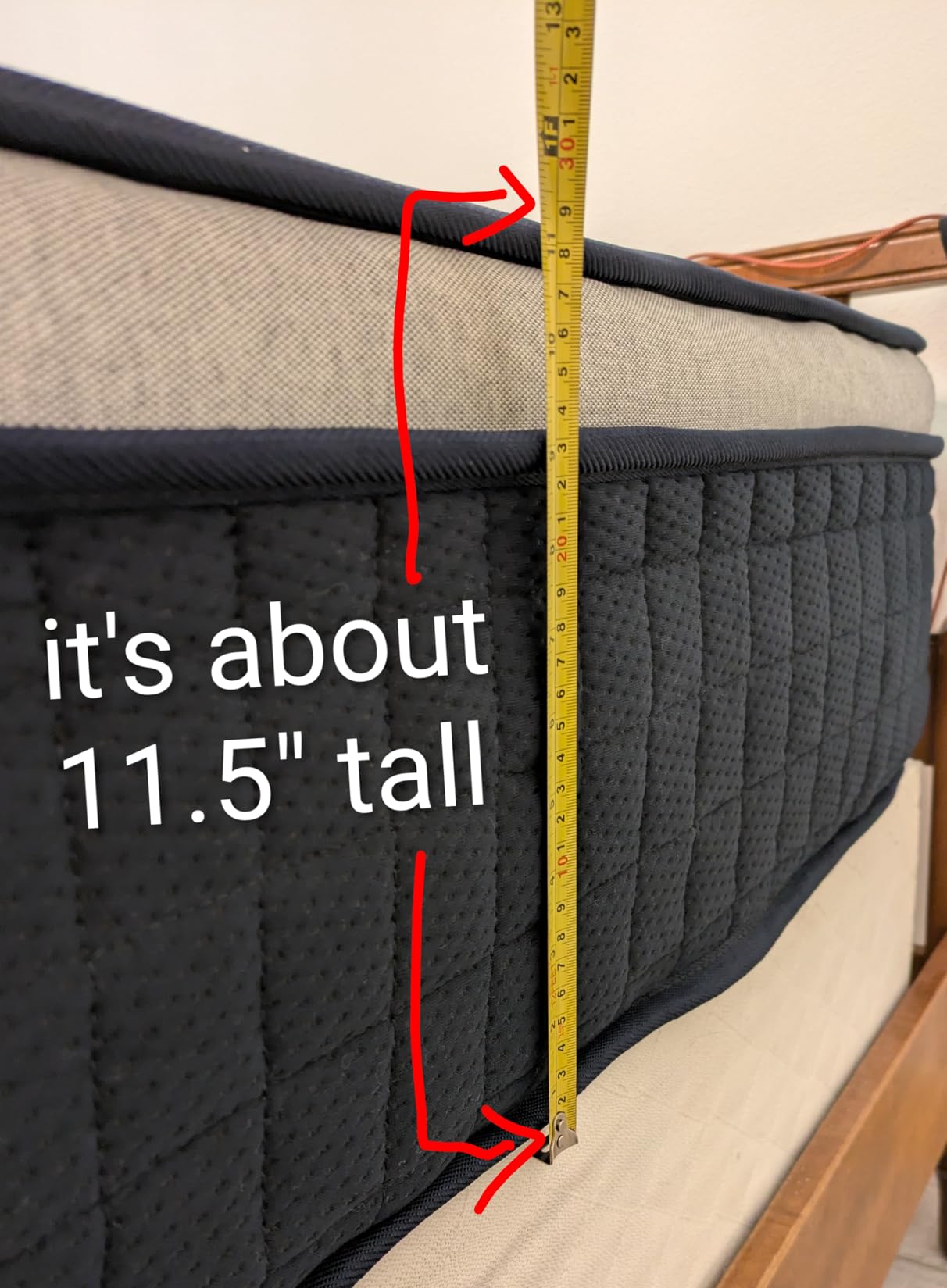 King Mattress 14 Inch Extra Firm - Lumbar & Hip Support Hybrid Mattress | Pressure Relief Hybrid Mattress with Cooling Comfort Spinal Alignment - CertiPUR-US, Fiberglass Free, 365-Night Trial customer photo 1