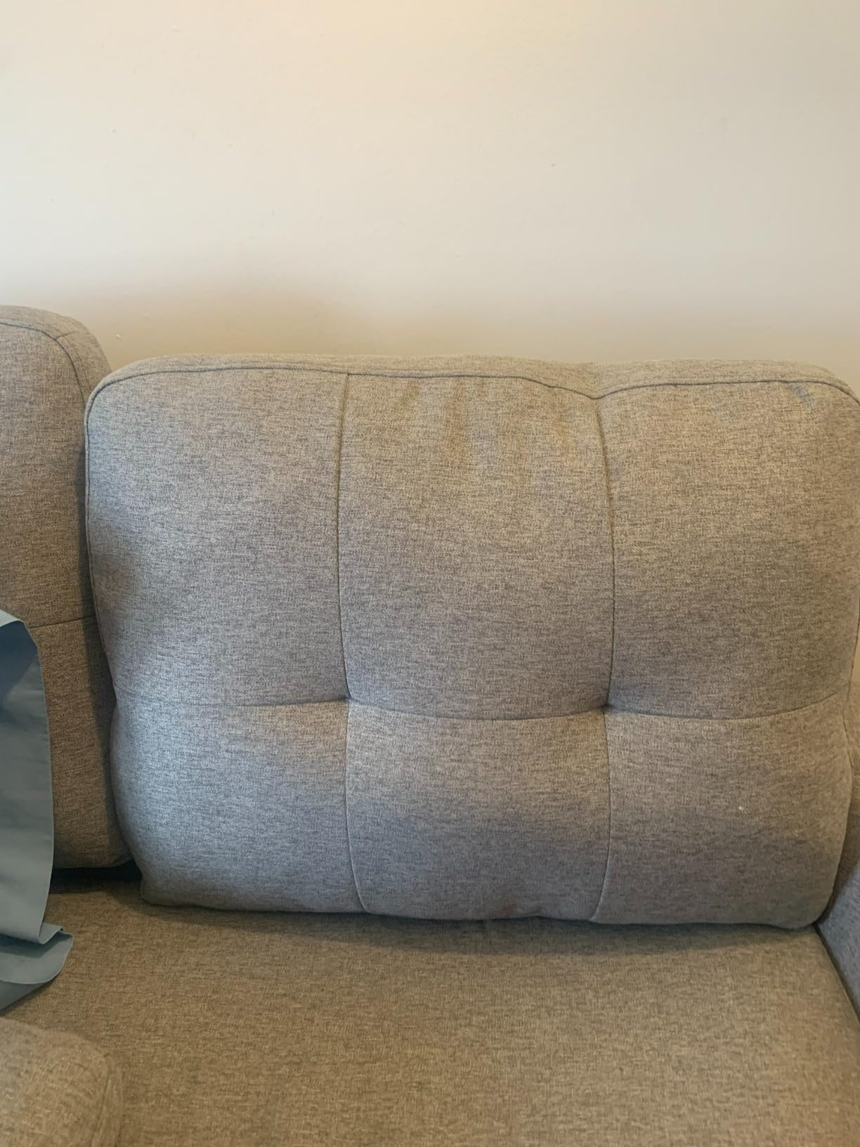 HONBAY Reversible Sectional Sofa, Linen Grey | L Shaped Sofa, Convertible Couch, 4-Seater Sofa, For Apartment customer photo 1