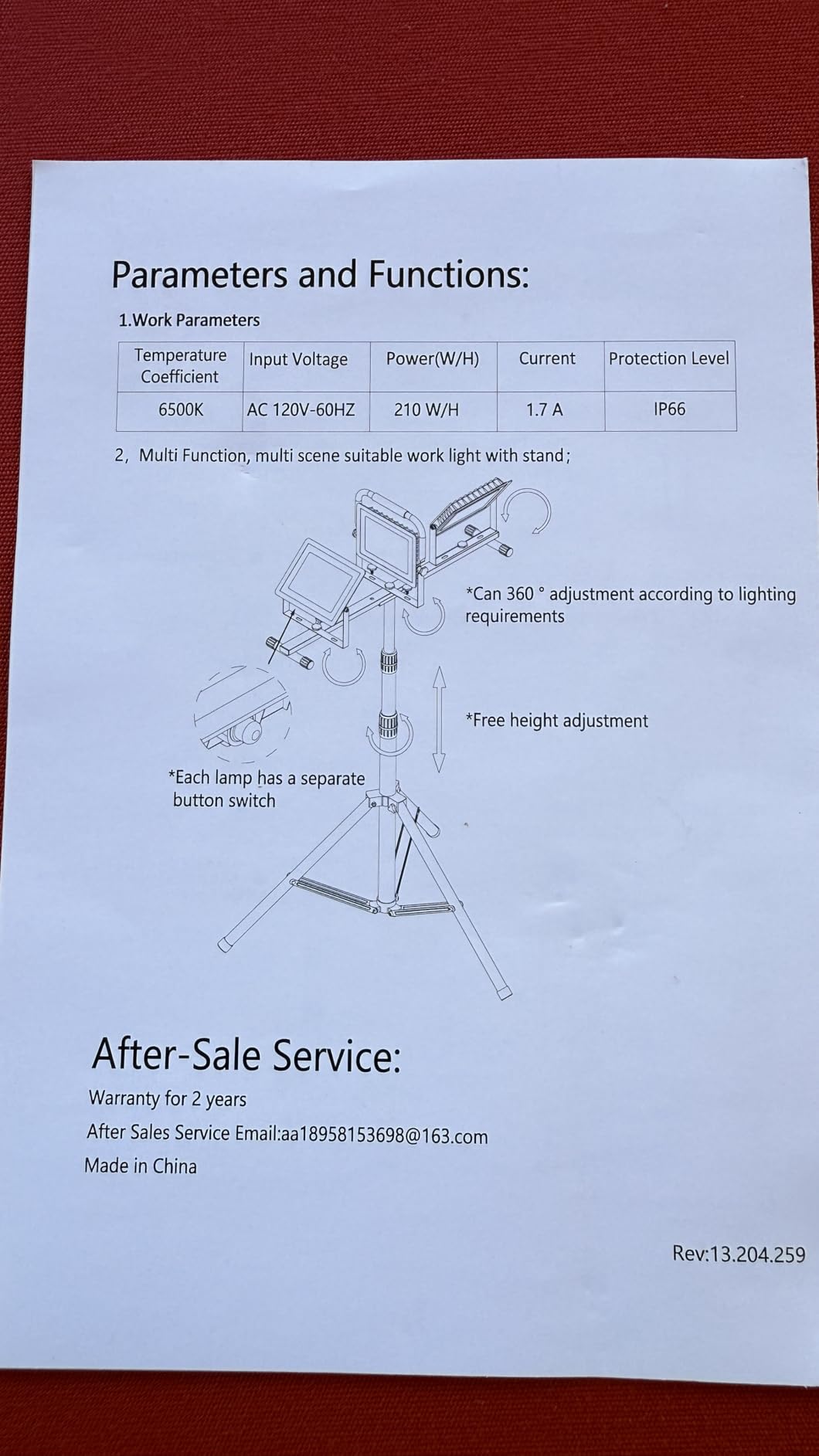 21000 Lumen LED Work Lights with Stand, 3-Head Adjustable Tripod Work Light, Foldable & Detachable, IP65 Waterproof Construction Light for Job Site, Garage, Workshop, Indoor & Outdoor customer photo 1
