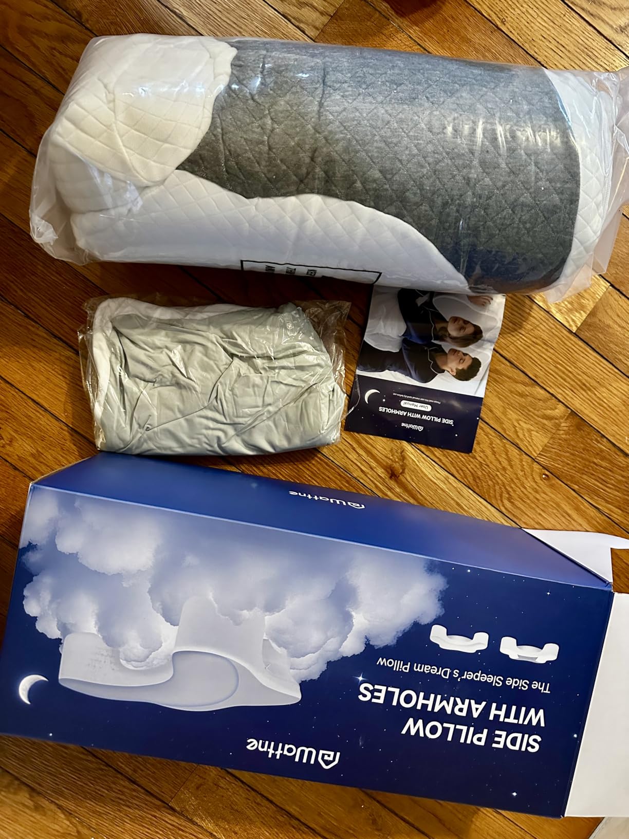 Side Sleeper Pillows with Arm Holes, Neck Support & Rotator Cuff Pain Relief | Memory Foam Shoulder Pillow for Side Sleepers, 2PCS Pillowcase, Ergonomic Knee, Leg, Arm Pillow for Adults (Patent Pending) customer photo 1