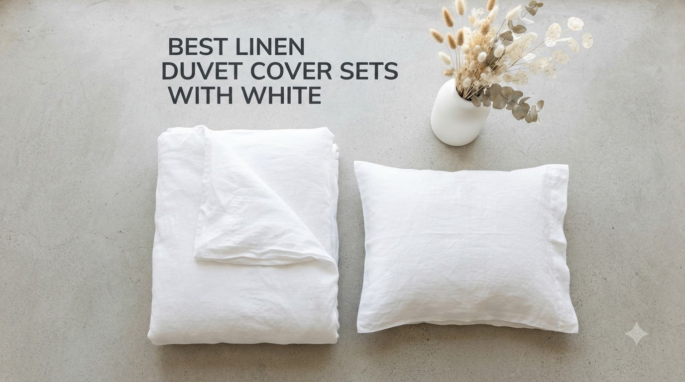 best linen duvet cover sets with white