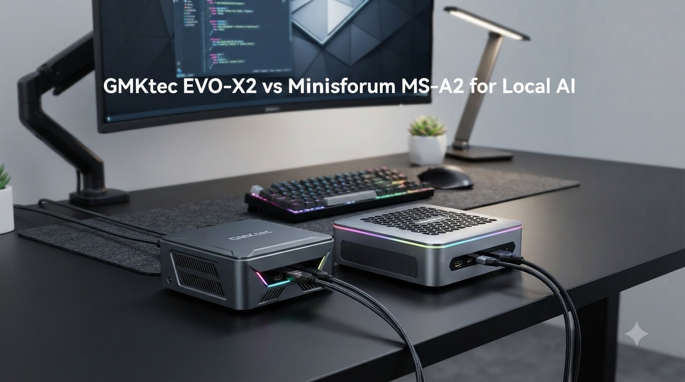 GMKtec EVO-X2 vs Minisforum MS-A2 for Local AI
