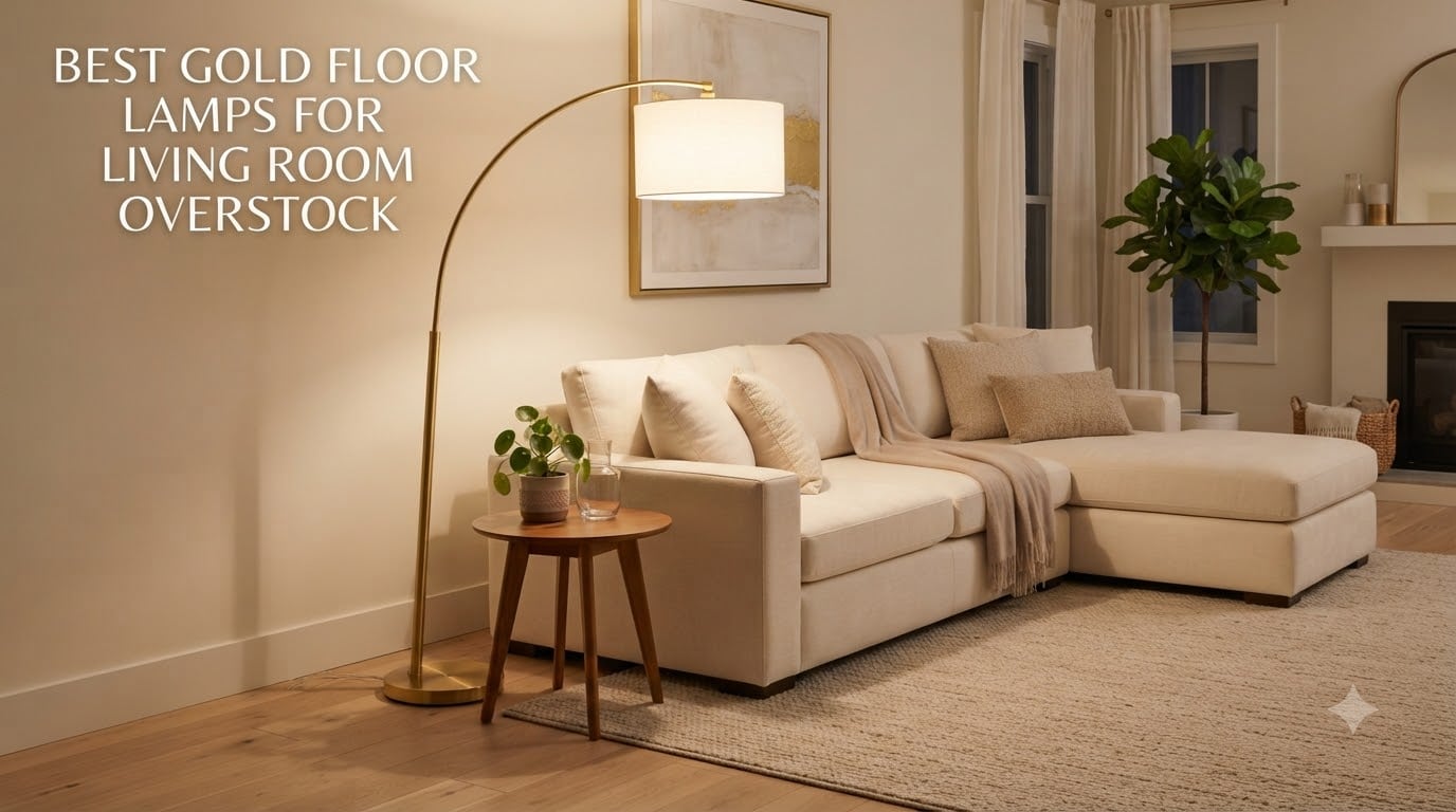 best gold floor lamps for living room overstock