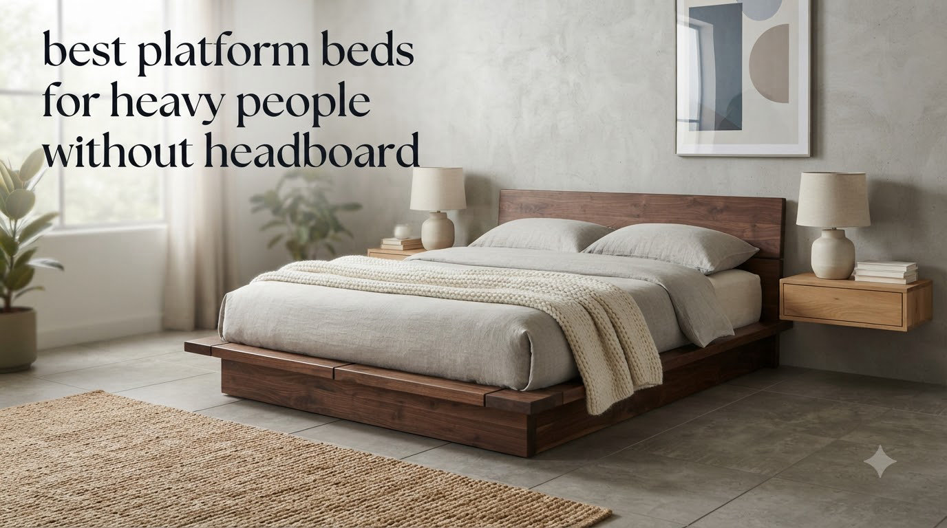 best platform beds for heavy people without headboard
