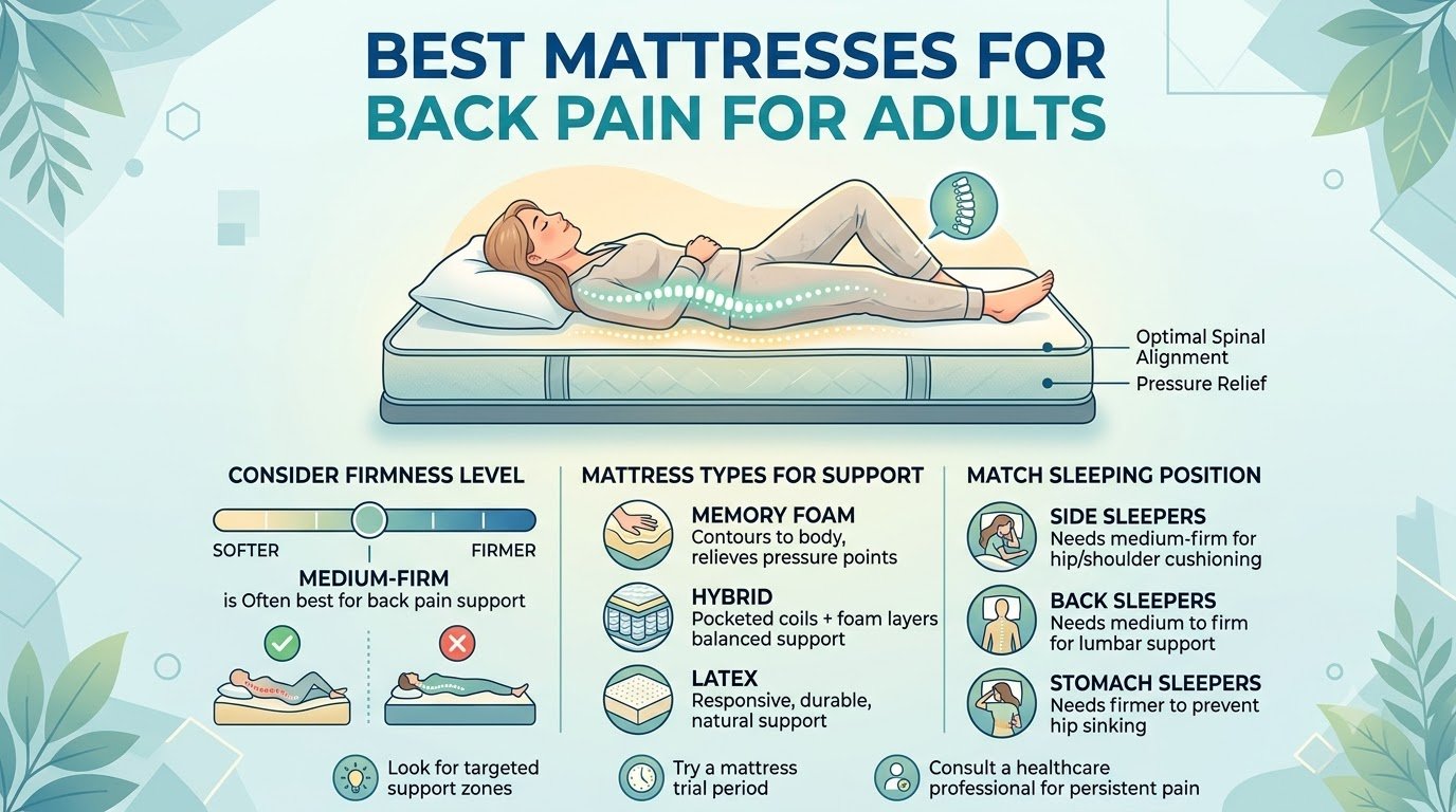 best mattresses for back pain for adults