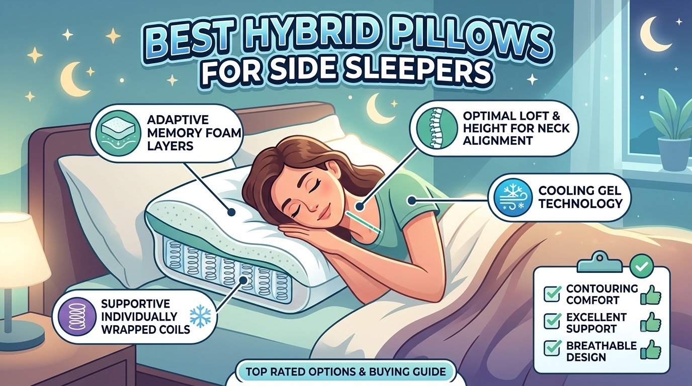 best hybrid pillows for side