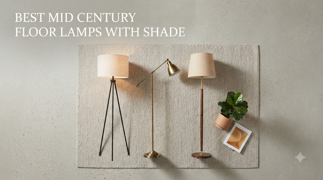 best mid century floor lamps with shade