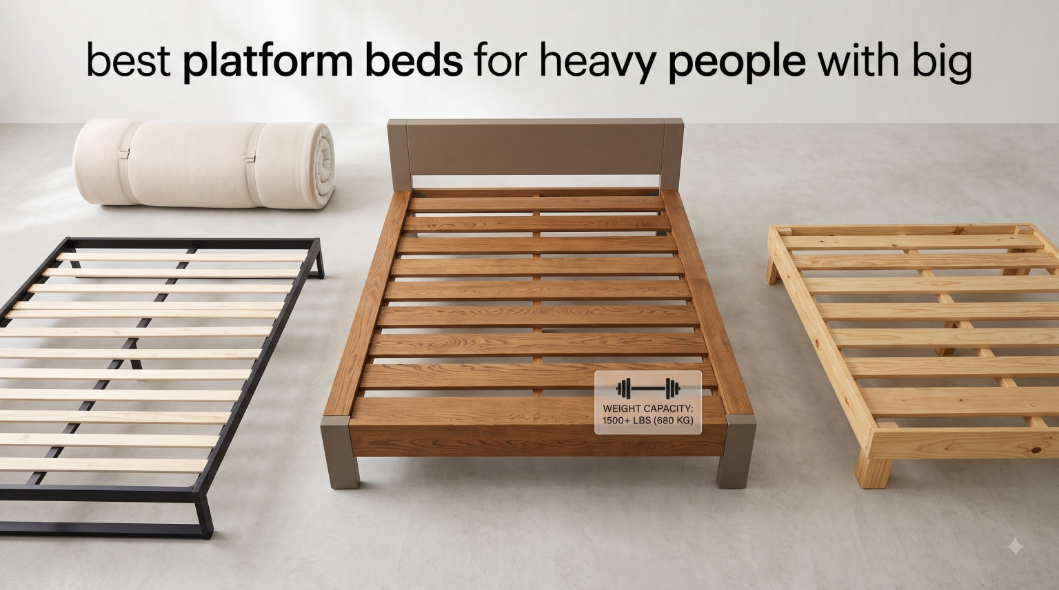 best platform beds for heavy people with big