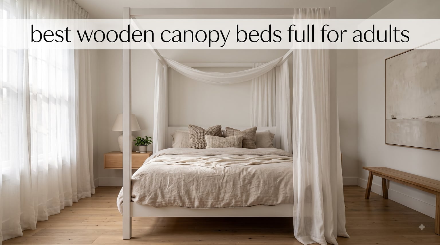 best wooden canopy beds full for adults