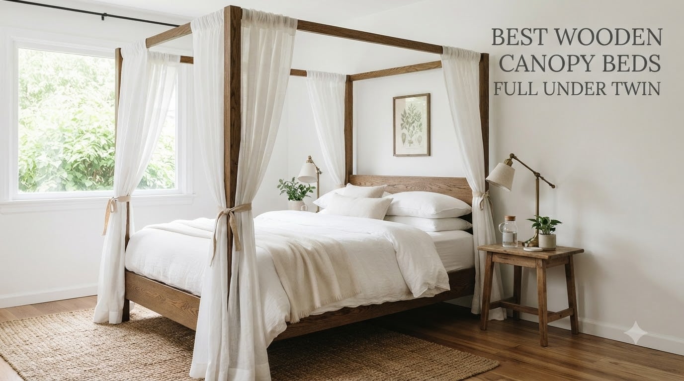 best wooden canopy beds full under twin