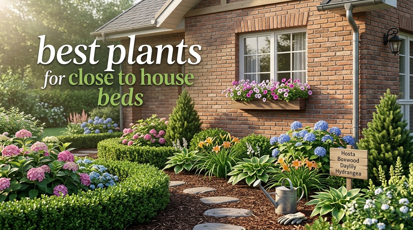 best plants for close to house beds