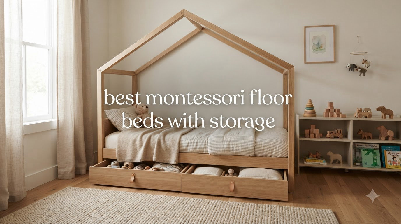 best montessori floor beds with storage