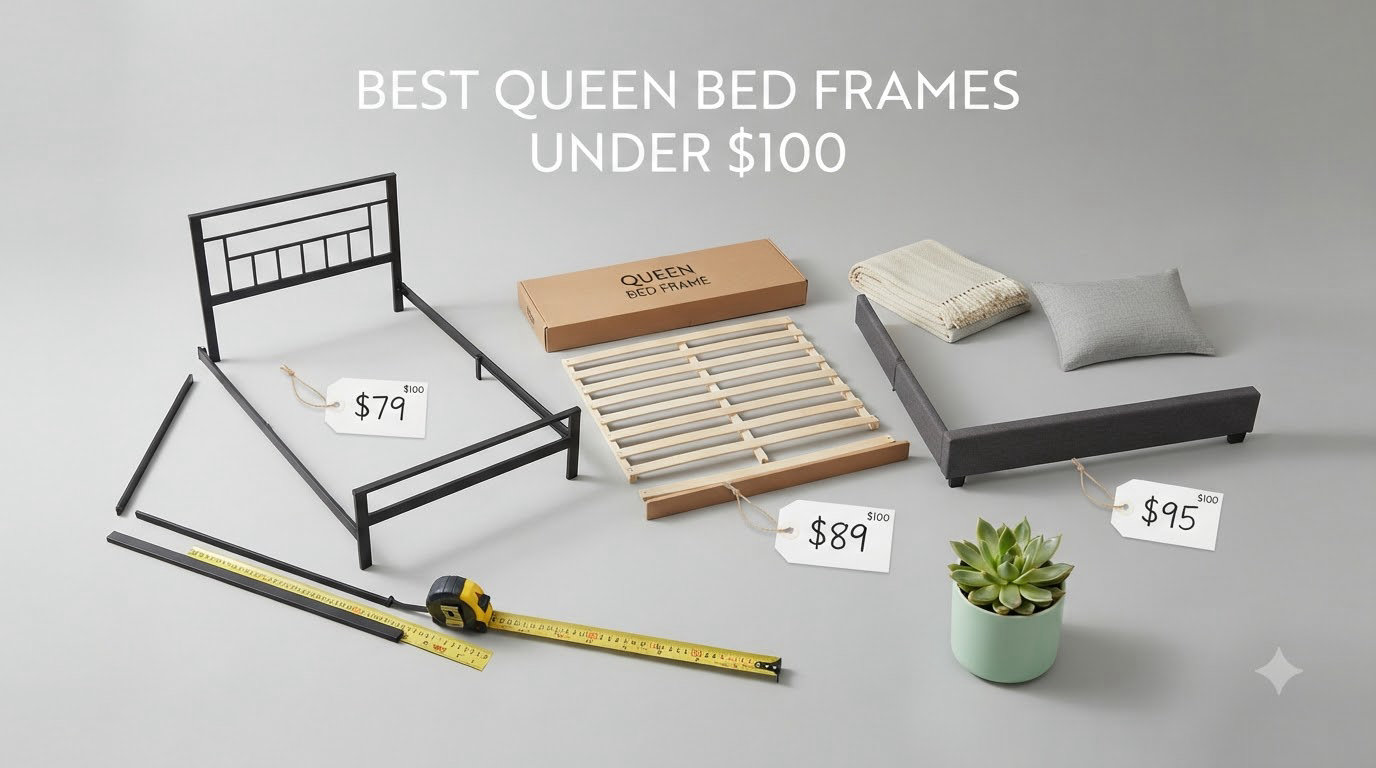 best queen bed frames under $100