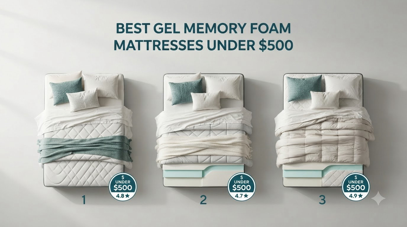 best gel memory foam mattresses under $500