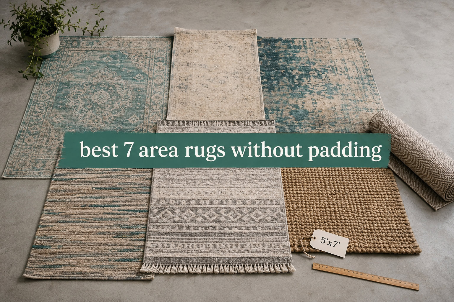best 5 7 area rugs without padding