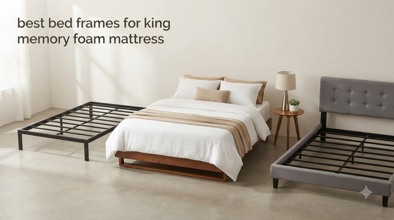 best bed frames for king memory foam mattress