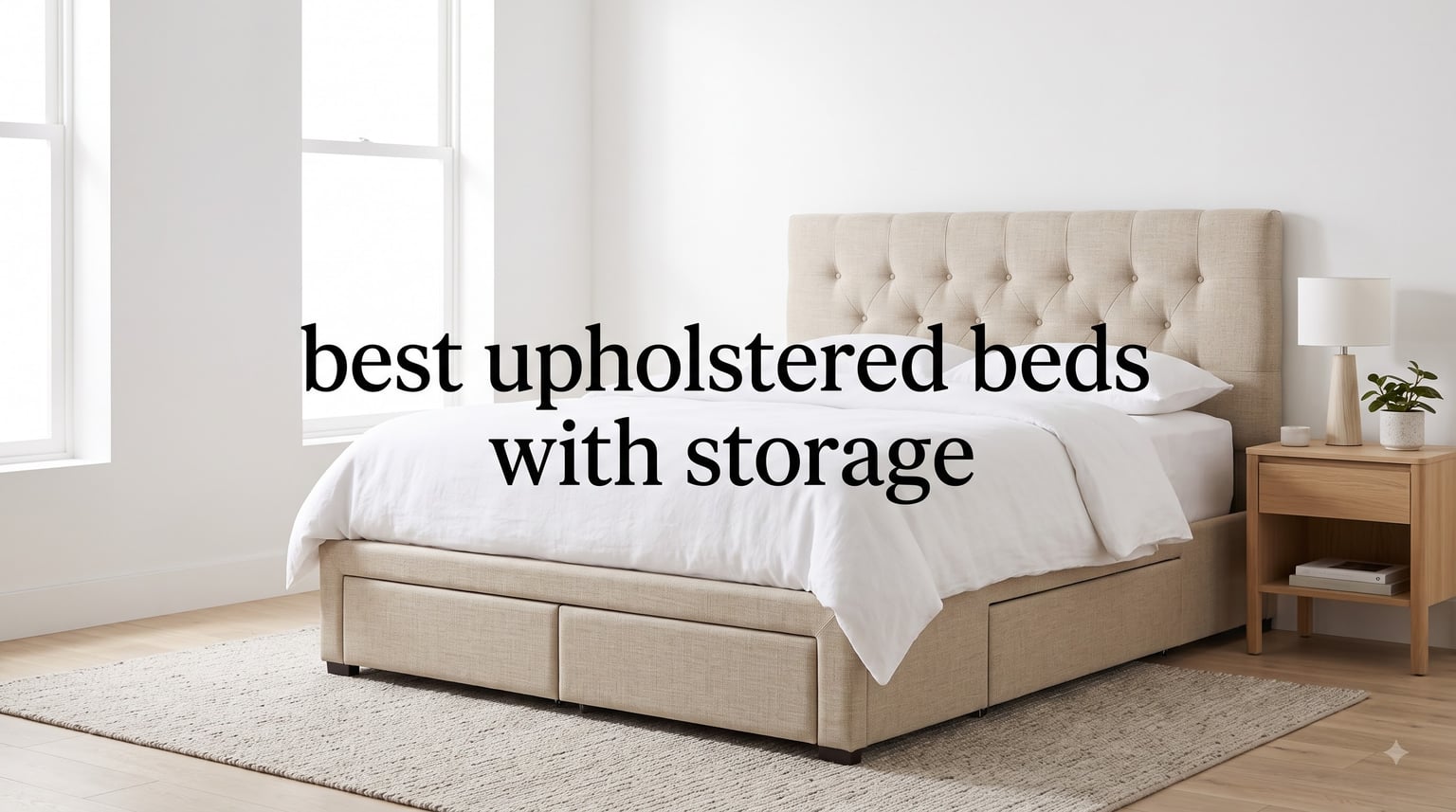 best upholstered beds with storage