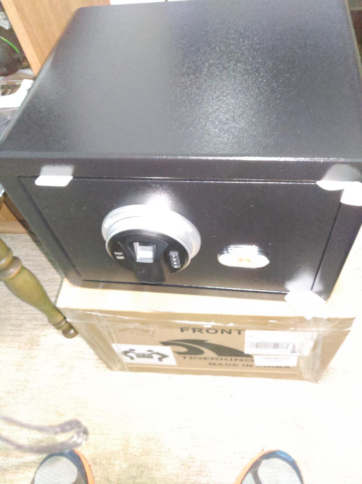 TIGERKING Biometric Small Home Safe with key and digital keypad customer photo 1