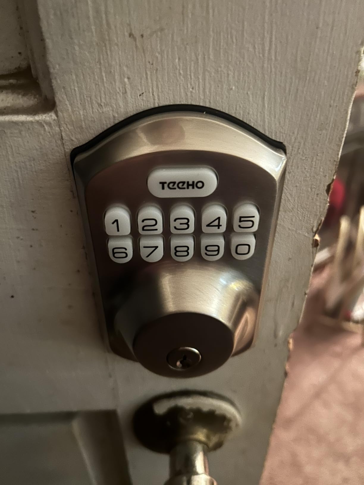 TEEHO TE001 Keyless Entry Deadbolt with Keypad for Front Door, Matte Black customer photo 2