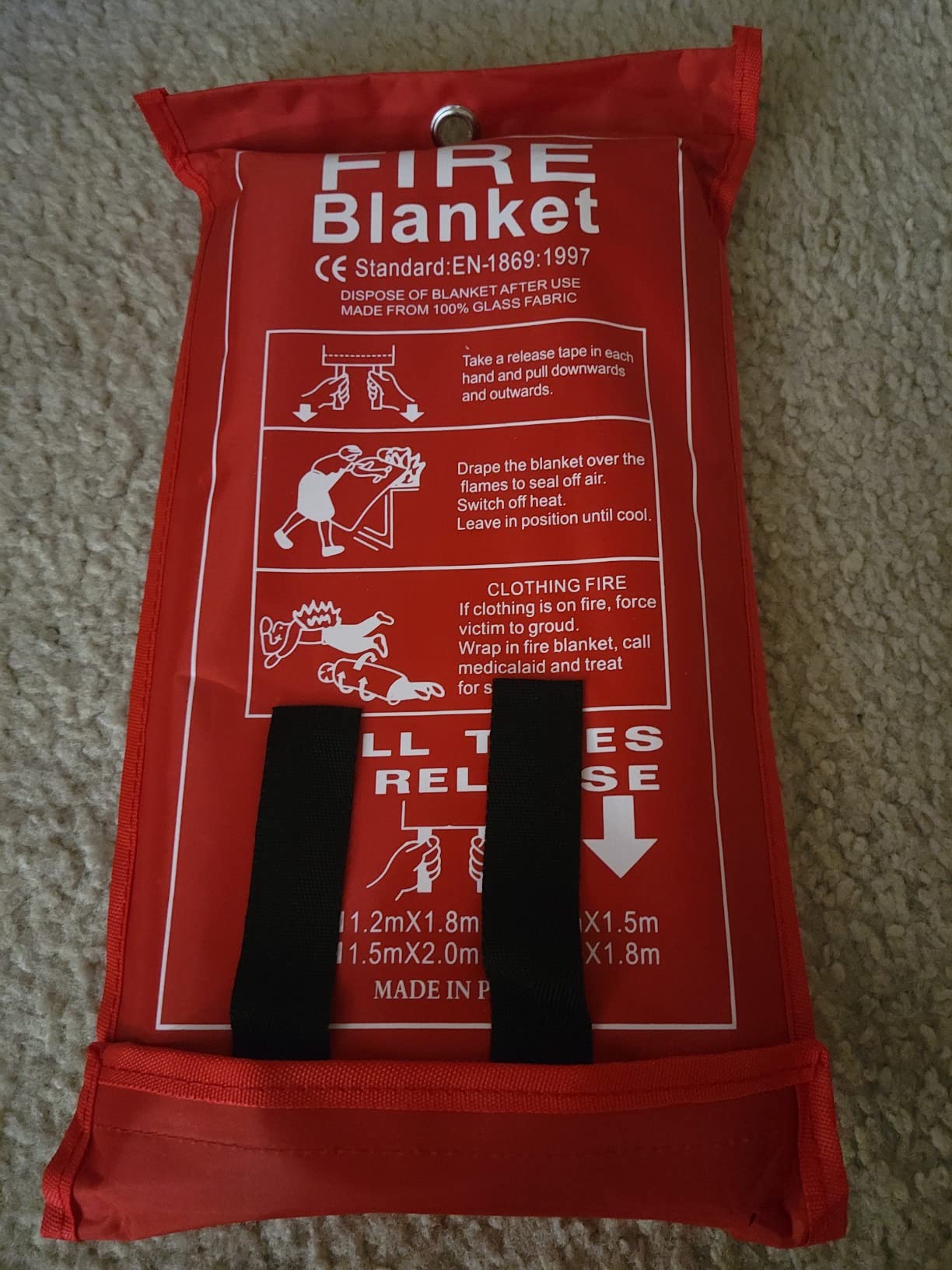 FLASLD Fire Blanket for Home, Fiberglass Fire Blankets Emergency for People, 2 Pack - Fire Suppression Blanket for Kitchen 40x40 Inch customer photo 2