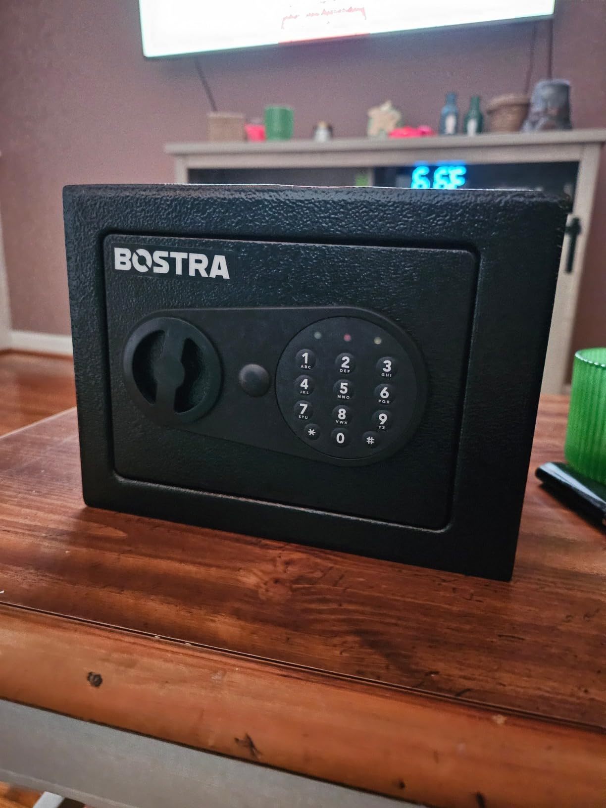 Bostra Fireproof Safe Box with Sensor Light & Fireproof Bag, Money Safe Box with Digital Keypad,Security Safe Box for Home, 0.23 Cubic Small Safe with Keys & Pass Code for Cash Jewelry Black customer photo 1