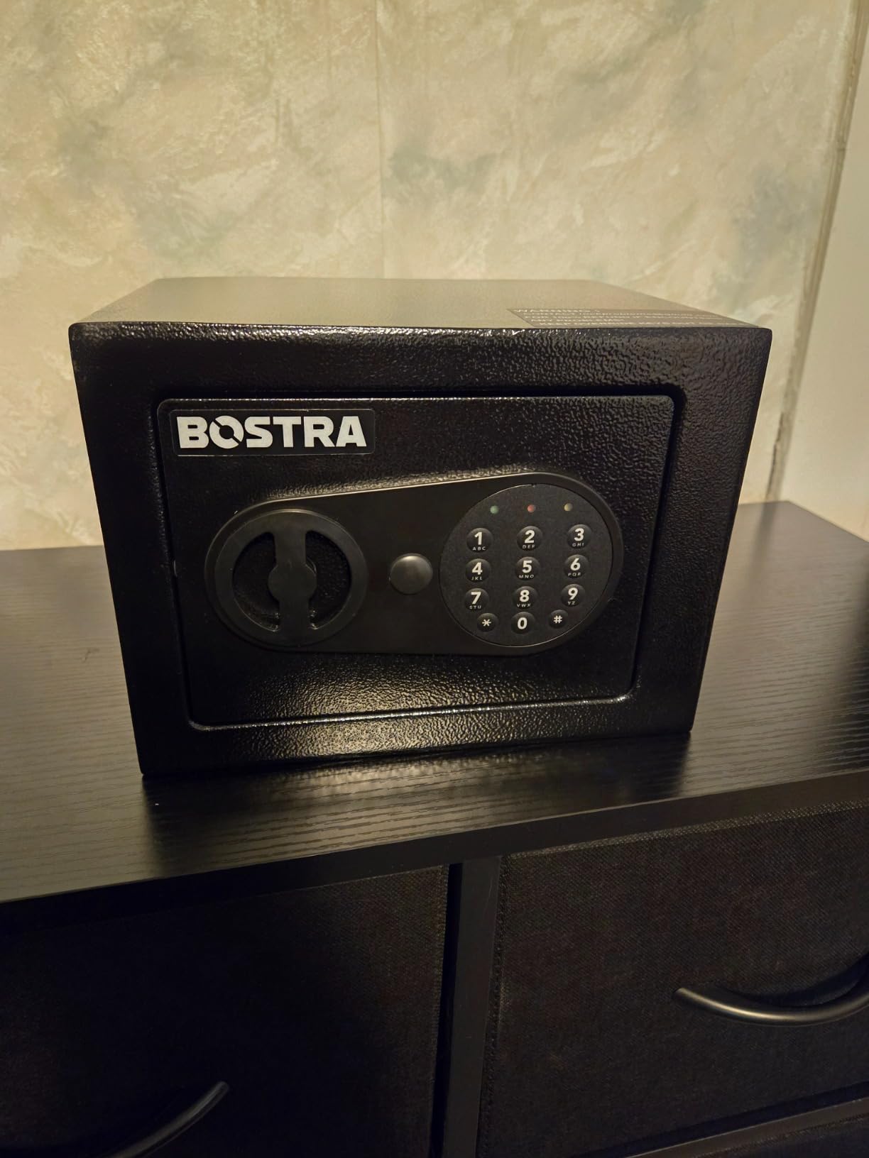 Bostra Fireproof Safe Box with Sensor Light & Fireproof Bag, Money Safe Box with Digital Keypad,Security Safe Box for Home, 0.23 Cubic Small Safe with Keys & Pass Code for Cash Jewelry Black customer photo 2