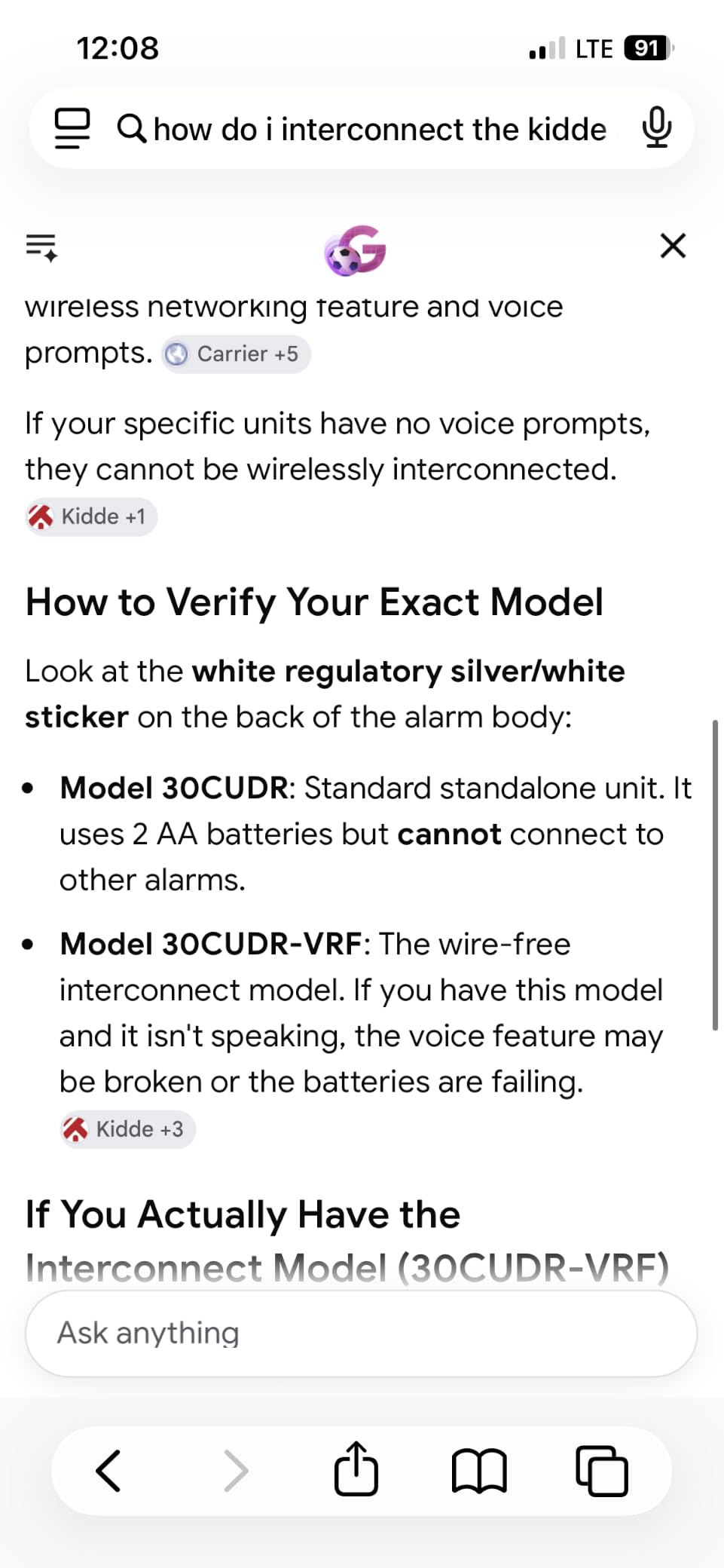 Kidde Smoke & Carbon Monoxide Detector, AA Battery-Powered, 30CUDR, 1 Pack customer photo 1
