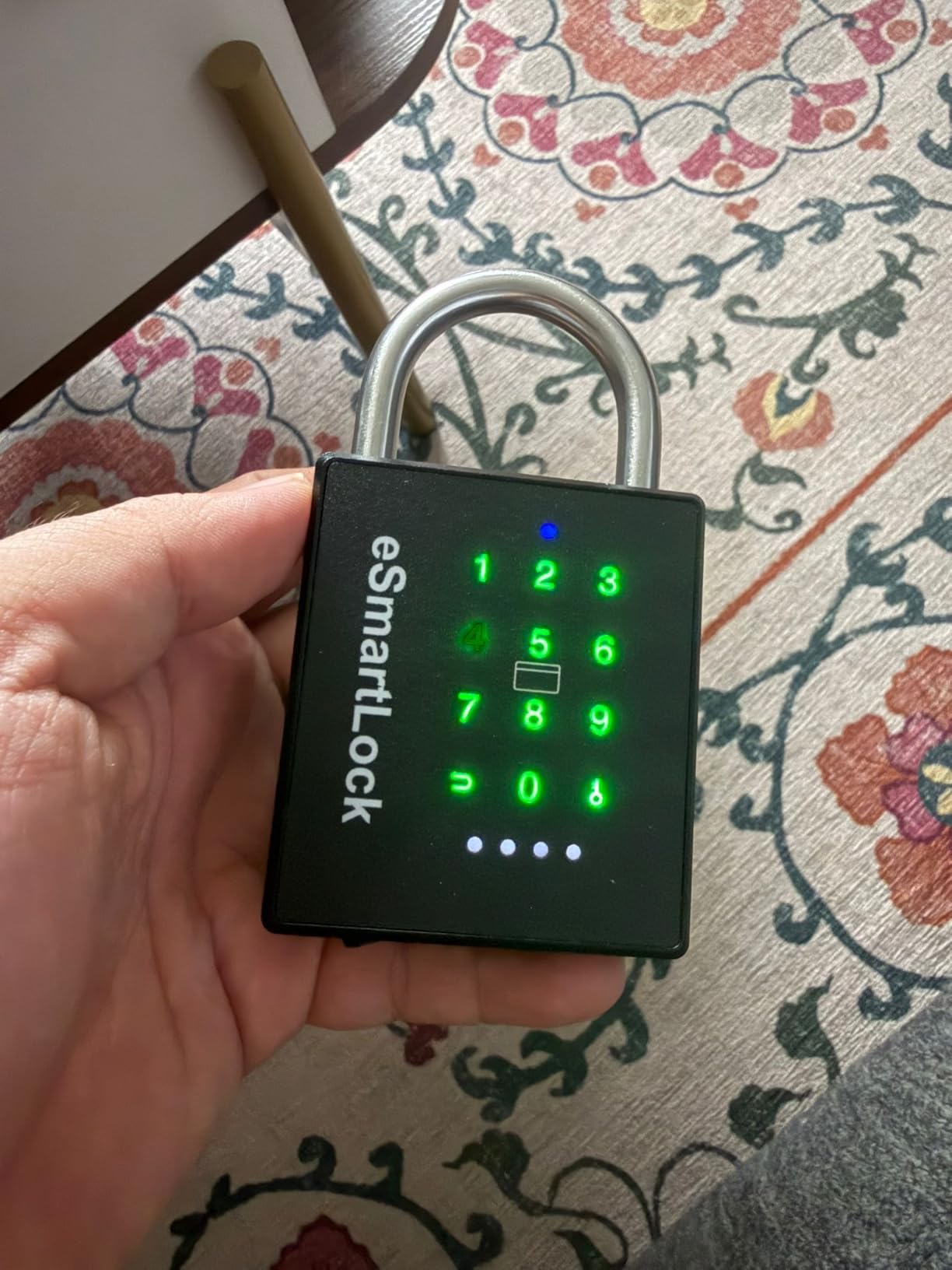 eLinkSmart Heavy Duty Smart Padlock with Key, Pad Lock with Code Keypad, Weatherproof Bluetooth RFID Keyless Electronic Digital Combination Lock for Gate Outdoor Fence Storage Unit Locker Shed Pool customer photo 1