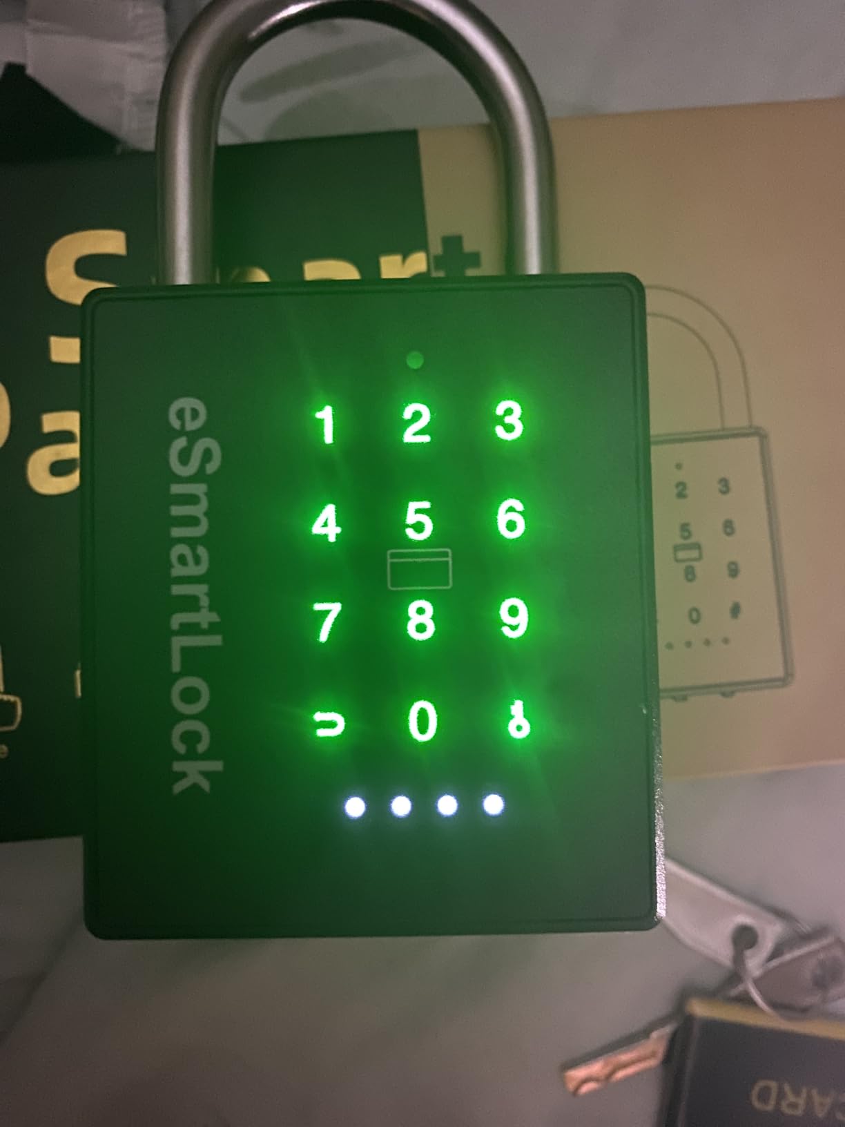 New Smart Padlock with Key, Heavy Duty Combination Padlock, RFID Pad Lock with Codes Bluetooth APP Access, Outdoor Waterproof Electronic Key Lock for Gate Fence Shed Locker Garage Garden customer photo 1
