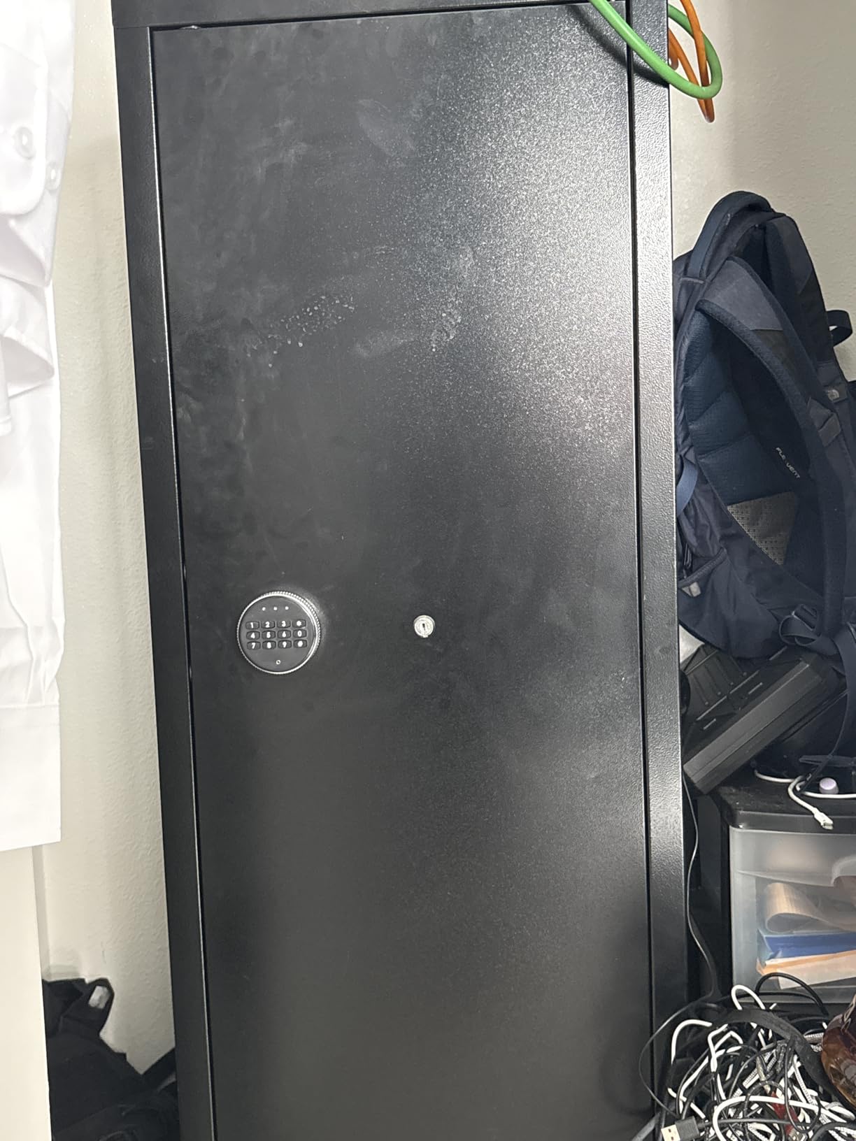 Superday 15-18 Rifle Gun Safe with Keyboard, Quick Access Large Gun Safe for Rifles, Locking Gun Cabinet Rifle Safe with Gun Safes Pockets and Adjustable Rifle Rack for Home, Office（Black） customer photo 2
