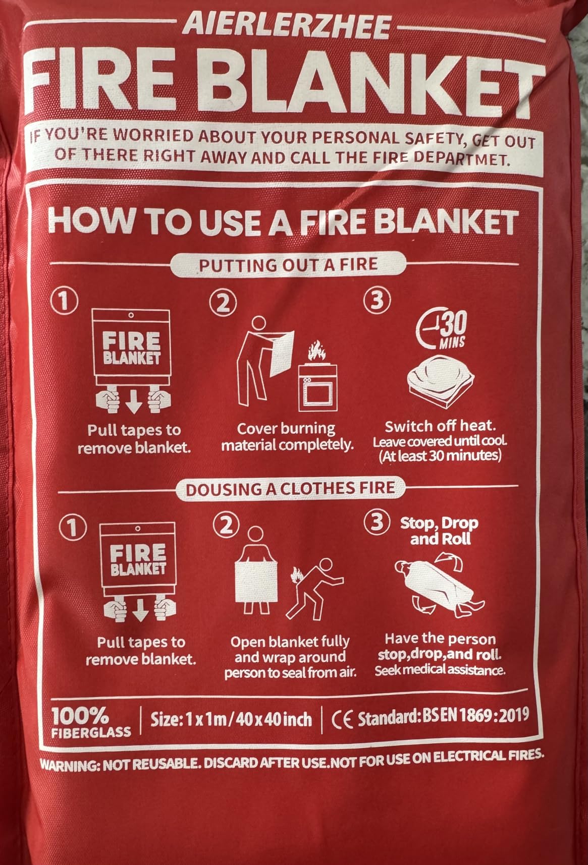 Fire Blanket 2 Pack 40