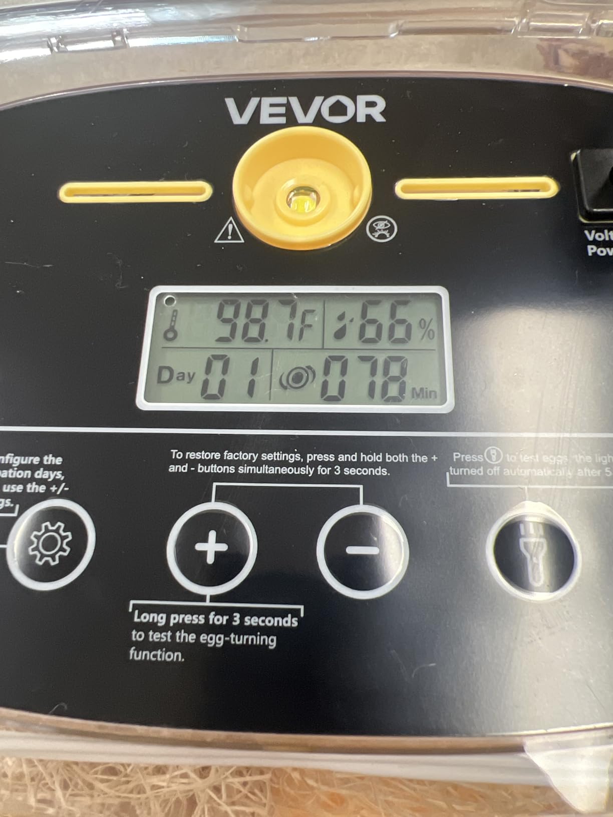 VEVOR 24 Egg Incubator, Automatic Egg Turner with LED Candler, Temperature & Humidity Control, 360° View Clear Window, Auto Water Refill, Poultry Eggs Incubators for Hatching Chicks Ducks Goose Quail customer photo 1