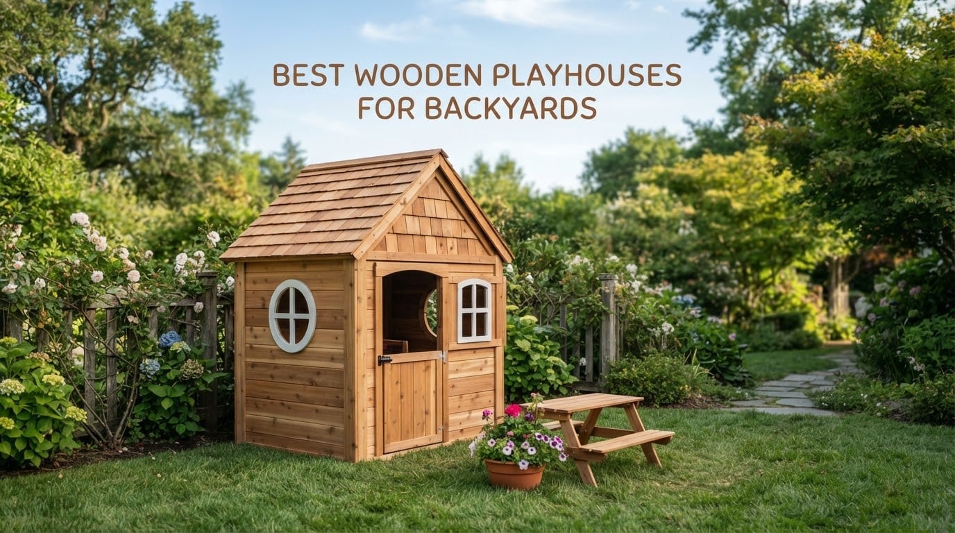 best wooden playhouses for backyards