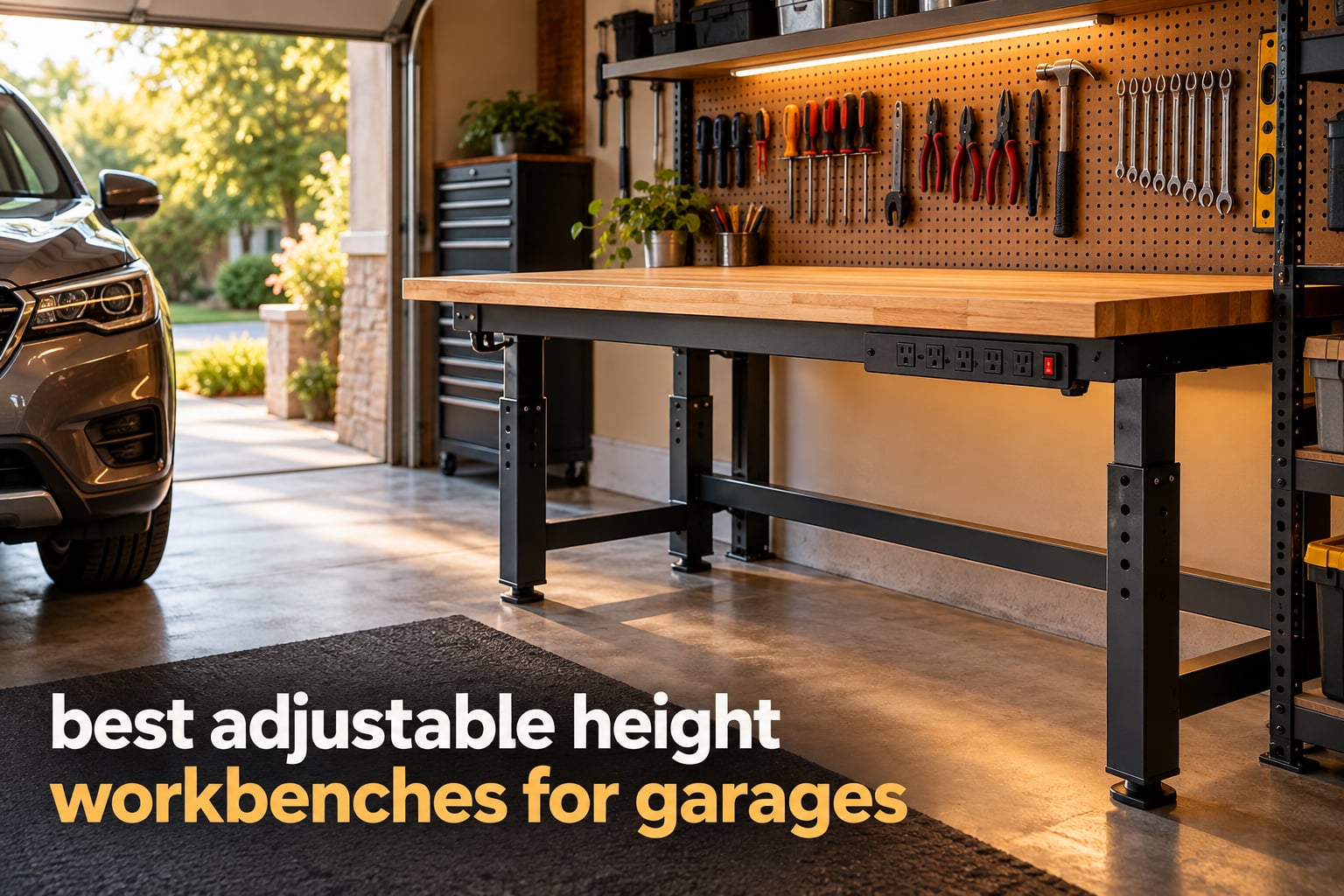 best adjustable height workbenches for garages