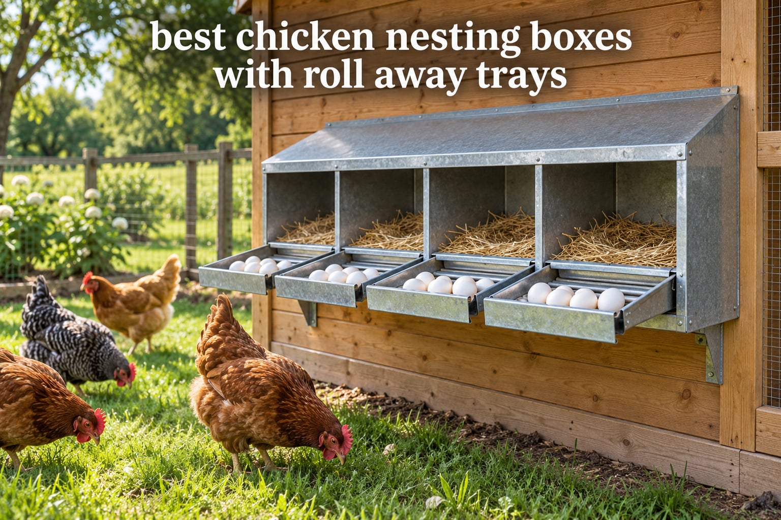 best chicken nesting boxes with roll away trays