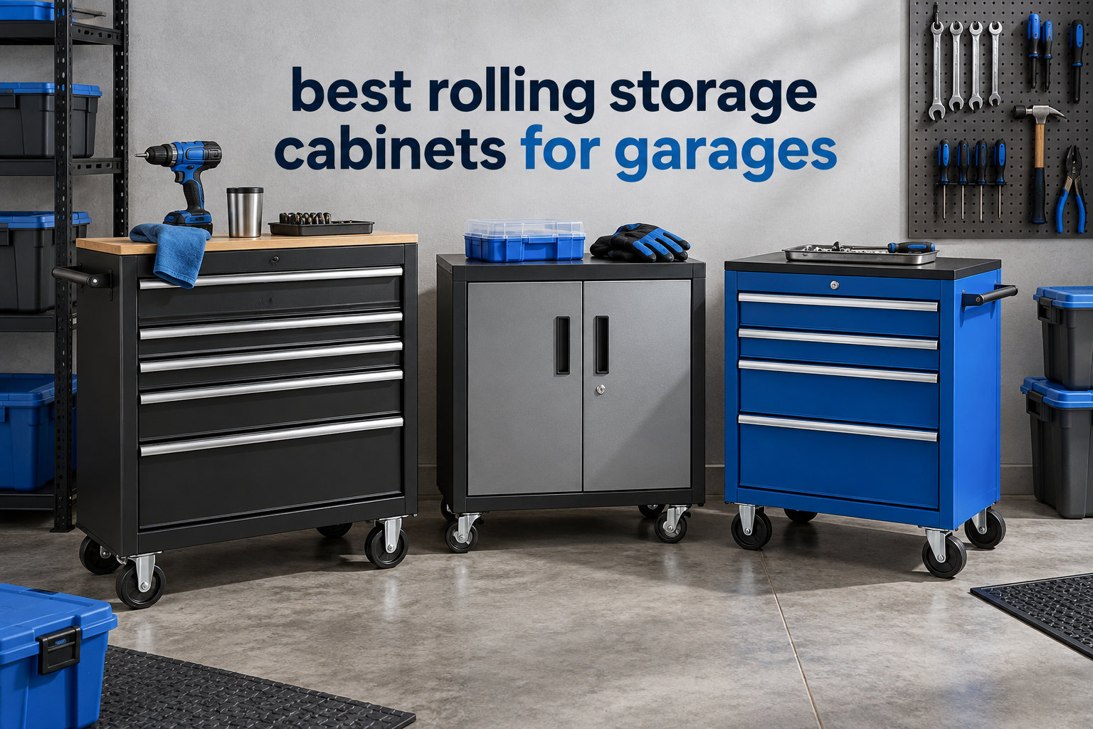 best rolling storage cabinets for garages
